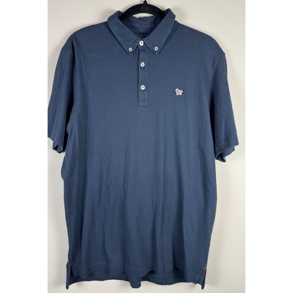 Southern Proper Other - Southern Proper Mens Navy Blue Cotton Modal Stretch Polo Shirt Size Large